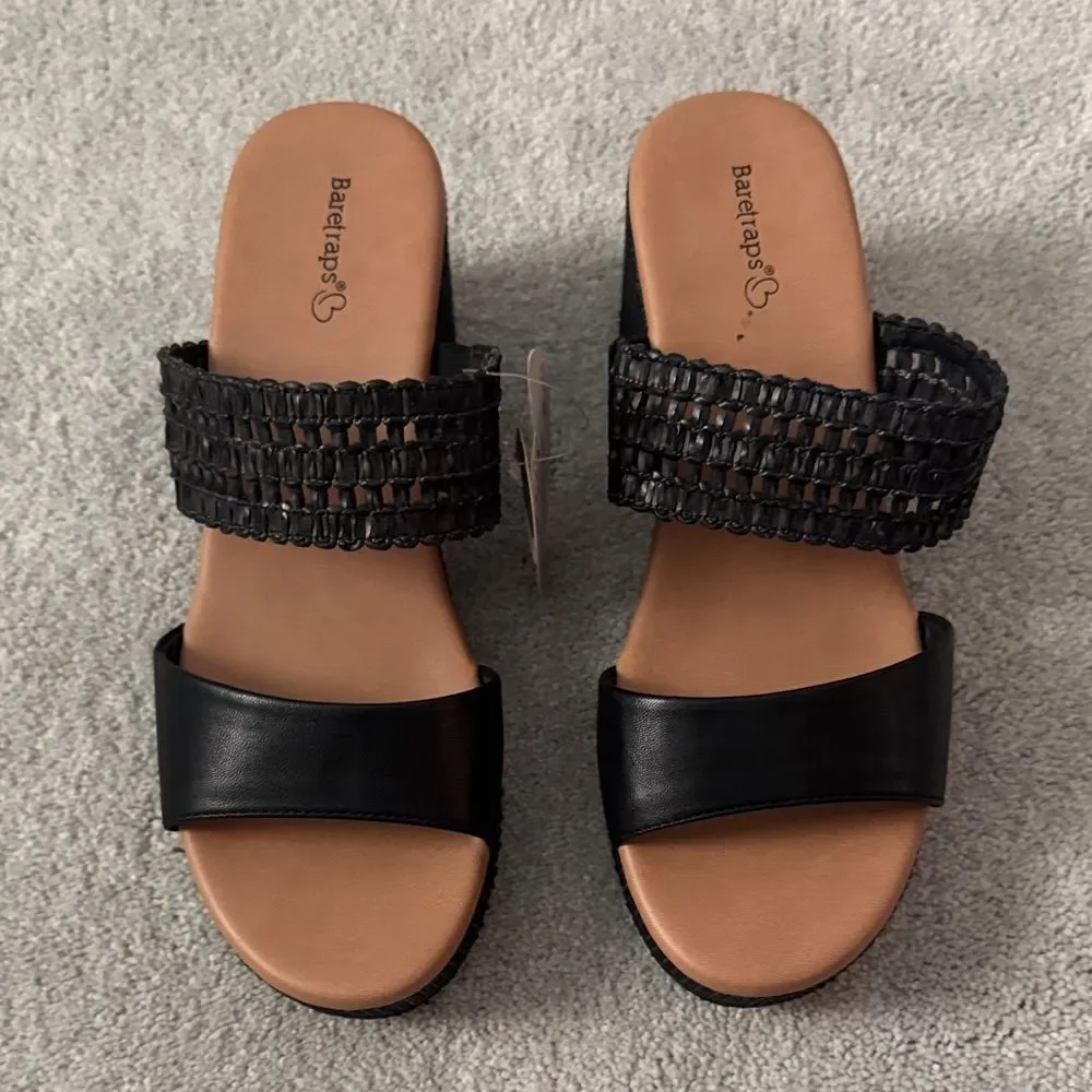 NEW NWT Baretraps Myles Platform Sandal Black Size 9.5